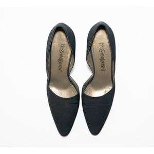 Yves Saint Laurent Women Pumps 8.5 Black Fabric